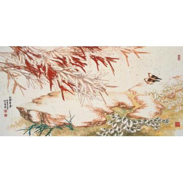 何百明国画花鸟山谷清香 Fragrance in the Valley字画之家