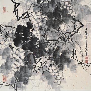 何百明国画花鸟明珠滴翠 Fresh Dews字画之家