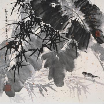 何百明国画花鸟庭院深深 Spacious Courtyard字画之家