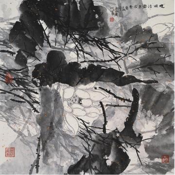 何百明国画花鸟晚风清露玉含香 Pure Dews, Fragrant Flowers, and Intoxicat字画之家