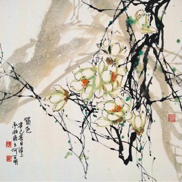 何百明国画花鸟春色 Spring View字画之家
