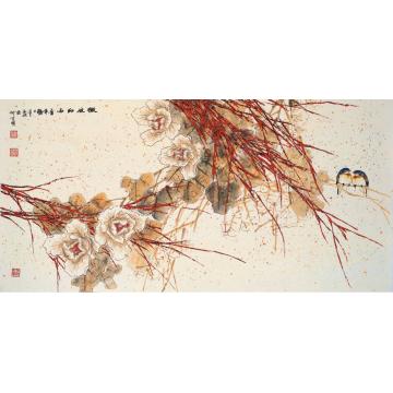 何百明国画花鸟微风细雨 Light Wind and Rain字画之家