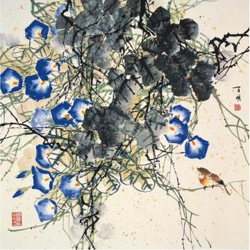 何百明国画花鸟夏荫 Tree Shadows in Summer字画之家
