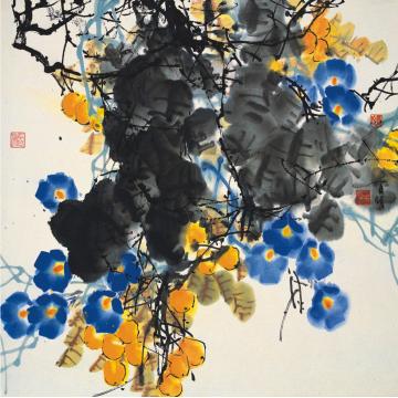 何百明国画花鸟金色秋天 Golden Autumn字画之家