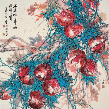 何百明国画花鸟晚秋 Late Autumn字画之家