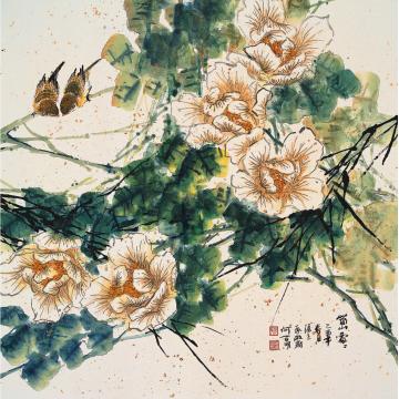 何百明国画花鸟春山处处 Mountain Ranges in Spring字画之家