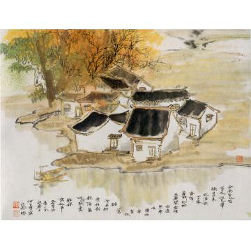 何百明国画山水水乡梦幻 Dreamy Waters字画之家