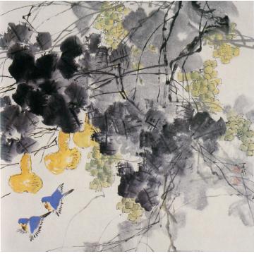 何百明国画花鸟硕果累累 Bountiful Harvest字画之家
