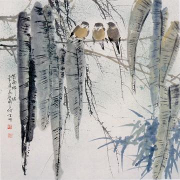 何百明国画花鸟春雨绵绵 Endless Spring Rain字画之家