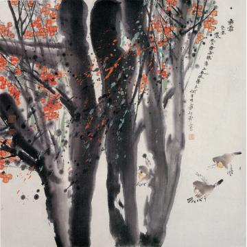何百明国画花鸟无霜色亦浓 After the Spring Rain字画之家
