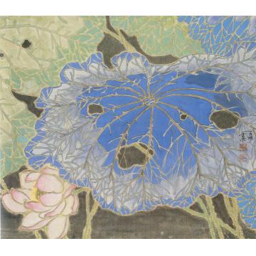 何百明国画花鸟荷塘月色 A Lotus Pond in Moonlight字画之家