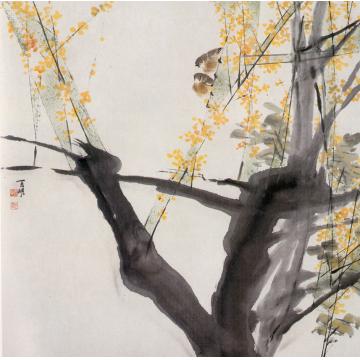 何百明国画花鸟春醒 The Birth of Spring字画之家