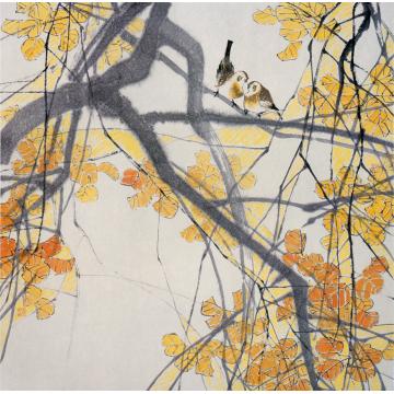 何百明国画花鸟秋光璀璨 Splendid Autumn字画之家