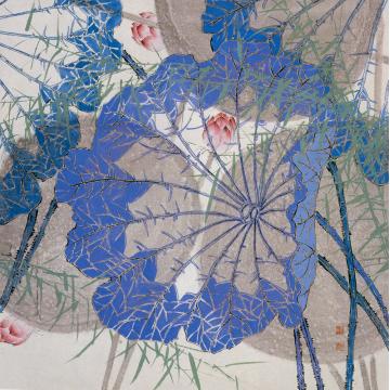 何百明国画花鸟玉立亭亭 Slim and Graceful字画之家