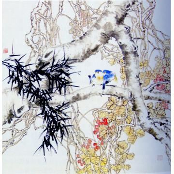 何百明国画花鸟春光明媚字画之家