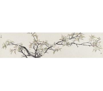 顾真真国画花鸟太湖系列　纸本　50cm×178cm　2015字画之家