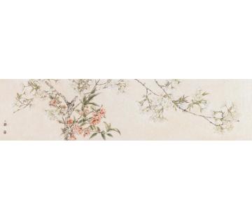 顾真真国画花鸟太湖系列　纸本　34cm×136cm　2014 (2)字画之家