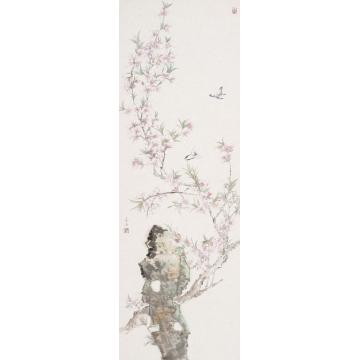 顾真真国画花鸟太湖系列　　紙本　　100cm×34cm　　2014字画之家
