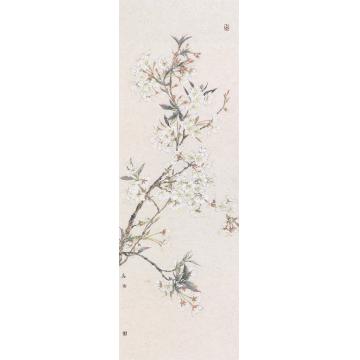 顾真真国画花鸟太湖系列　　纸本　　100cm×34cm　　2015 (2)字画之家