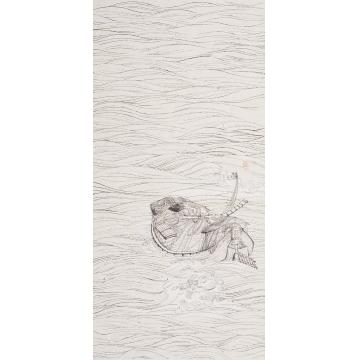 顾真真国画花鸟太湖系列　　纸本　　70cm×34cm　　2014 (2)字画之家