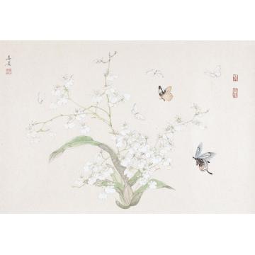 顾真真国画花鸟太湖系列　　纸本　　51cm×70cm　2004年字画之家