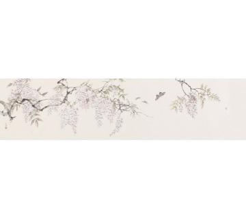 顾真真国画花鸟太湖系列　　纸本　　34cm×136cm　　2015字画之家