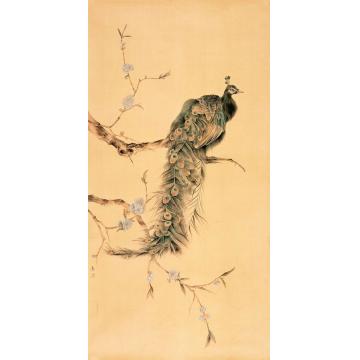 顾真真国画花鸟顾真真-凤凰于飞之枝缀霜葩白字画之家