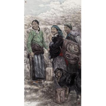 刘少宁国画人物高原之歌字画之家