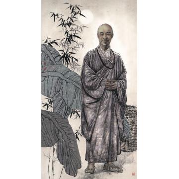 刘少宁国画人物一轮明月字画之家
