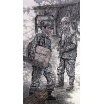 刘少宁国画人物那一瞬间字画之家