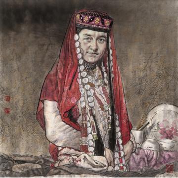 刘少宁国画人物午后字画之家