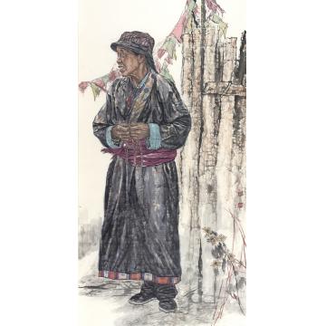刘少宁国画人物盼归字画之家