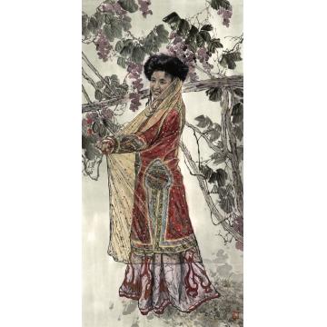 刘少宁国画人物九月阳光字画之家