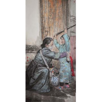 刘少宁国画人物郎木寺的清晨字画之家