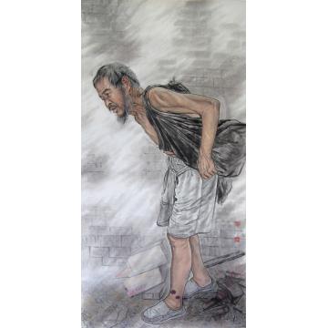 刘少宁国画人物流浪的人字画之家