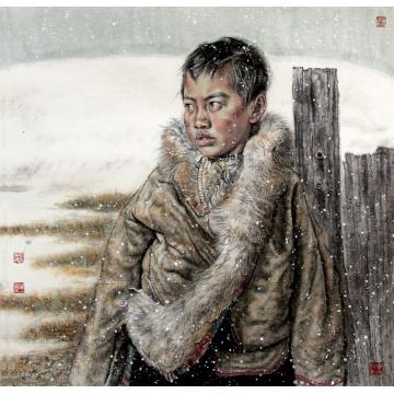 刘少宁国画人物那年冬字画之家