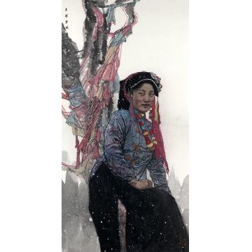刘少宁国画人物吉祥雪域字画之家