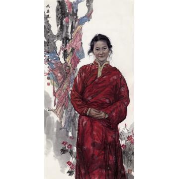 刘少宁国画人物格桑花字画之家