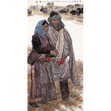 刘少宁国画山水雪域归途字画之家