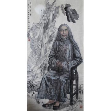 刘少宁国画山水天心月圆字画之家