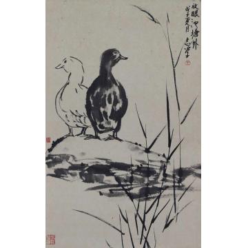 王志学国画花鸟放眼池塘外字画之家