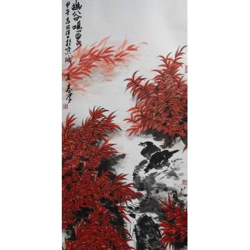 王志学国画花鸟幽谷鸣泉字画之家