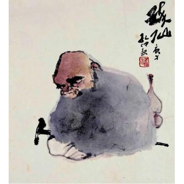 孔仲起国画人物醉仙字画之家
