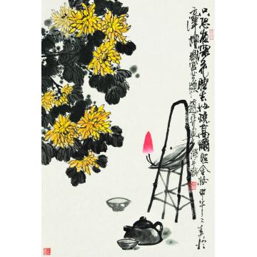 赵普国画花鸟《故烧高烛照金妆》字画之家