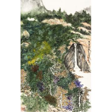 王世涛国画山水紫翠洞泉字画之家