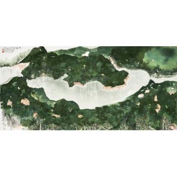 王世涛国画山水水塘字画之家