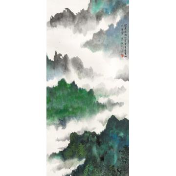 王世涛国画山水半是青山半是云字画之家