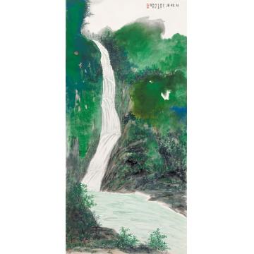 王世涛国画山水照鏡潭字画之家