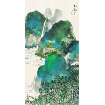 王世涛国画山水白雲翠岫字画之家
