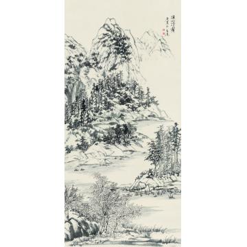 王世涛国画山水溪山清霽字画之家